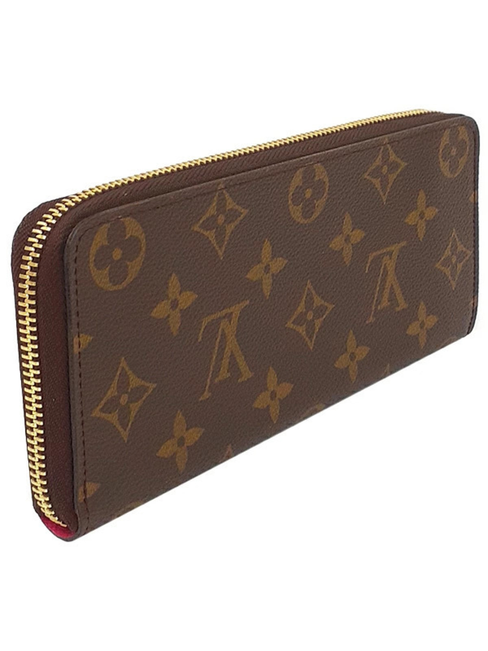 Louis Vuitton Clemence Round Wallet Long Portefeuille Zipper Monogram Brown